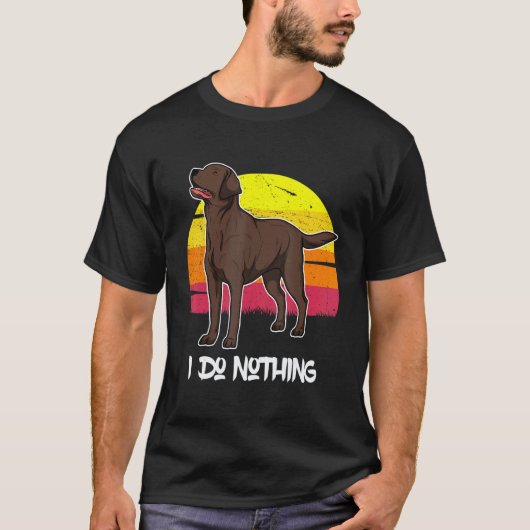 ラブラドール・レトリバー 日没 37 Tシャツ (正面)