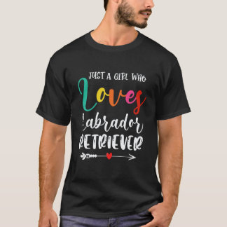 ラブラドール・レトリーバーが好きな女の子 かわいいラブのママ Tシャツ