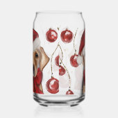 ラブラドール・レトリーバーのキャンバスプリント ガラス缶 (右)