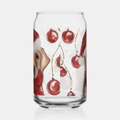 ラブラドール・レトリーバーのキャンバスプリント ガラス缶 (左)