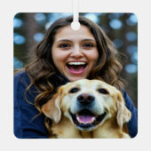 ラブラドール・レトリーバーの写真を追加 パーソナライズ メタルオーナメント (裏面)