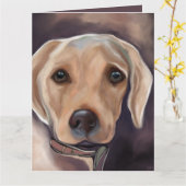 ラブラドール・レトリーバーの詩 カード (黄色い花)