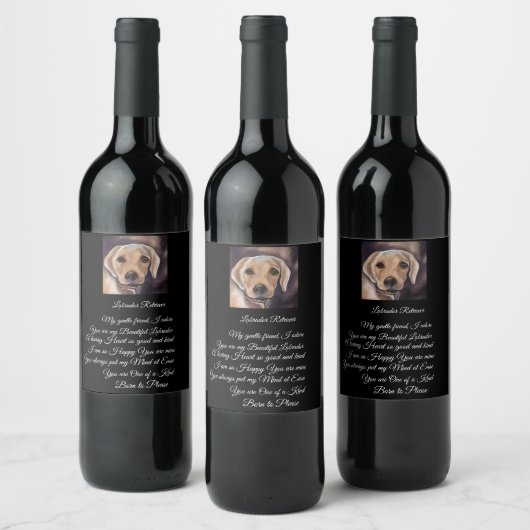 ラブラドール・レトリーバーの詩 ワインラベル (ボトル)