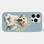 ラブラドール・レトリーバー犬好き iPhoneケース (裏面横)