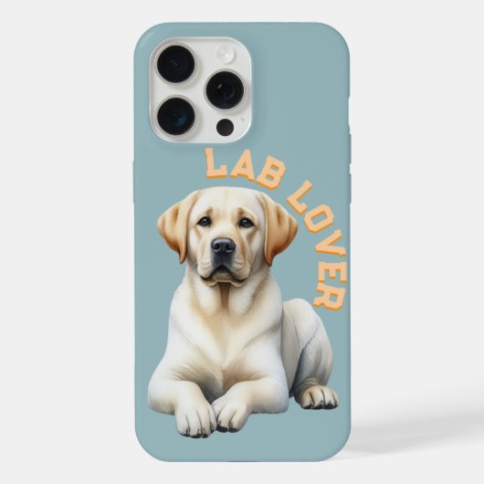 ラブラドール・レトリーバー犬好き iPhoneケース (裏面)