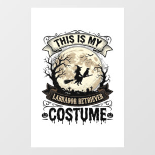 ラブラドール・レトリーバー魔女ハロウィンコスチュームTシャツ_1 ウィンドウサイン