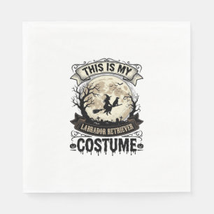 ラブラドール・レトリーバー魔女ハロウィンコスチュームTシャツ_1 スタンダードランチョンナプキン