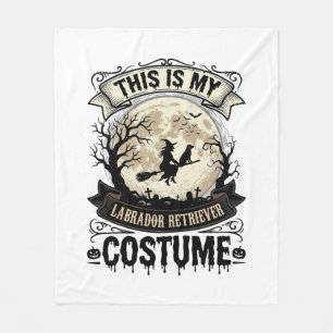 ラブラドール・レトリーバー魔女ハロウィンコスチュームTシャツ_1 フリースブランケット