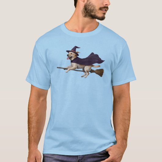 ラブラドール・レトリーバー魔女Tシャツ Tシャツ (正面)