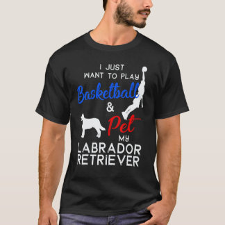 ラブラドール・レトリーバー おもしろ バスケットボール 犬の飼い主 Tシャツ