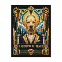 ラブラドール・レトリーバー、アール・デコ調の犬