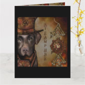 ラブラドール・レトリーバー カード (黄色い花)