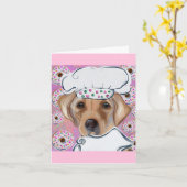 ラブラドール・レトリーバー カード (黄色い花)