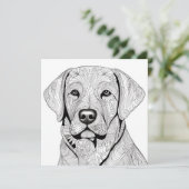 ラブラドール・レトリーバー ギフトカード 招待状 (スタンド正面)