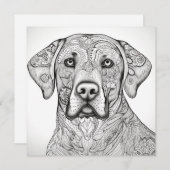 ラブラドール・レトリーバー ギフトカード 招待状 (正面/裏面)