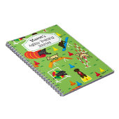 ラブラドール·レトリーバー·ドッグ·アジリティ·トレーニング·チョコ ノートブック (右側)