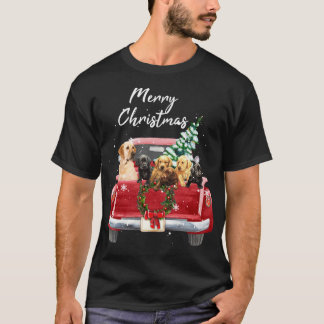 ラブラドール・レトリーバー ファミリー トラック クリスマスパジャマ Tシャツ