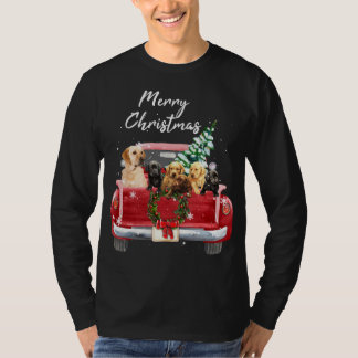 ラブラドール・レトリーバー ファミリー トラック クリスマスパジャマ Tシャツ