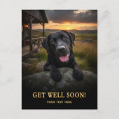 ラブラドール・レトリーバー 快気祝い ポストカード (正面)