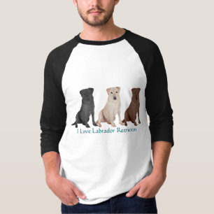 ラブラドール・レトリーバー - 愛すべき3色 Tシャツ