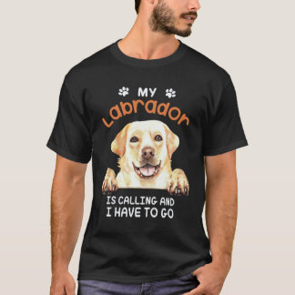 ラブラドール・レトリーバー 愛犬が呼んでいるよ Tシャツ