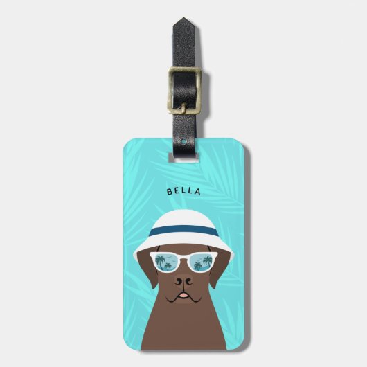 ラブラドール・レトリーバー 旅行鞄タグ ラゲッジタグ (正面縦)