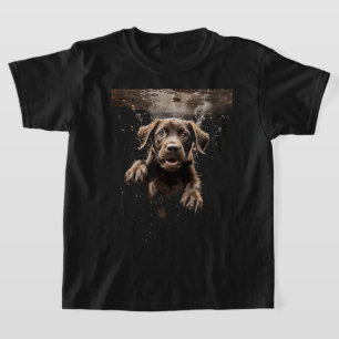 ラブラドール・レトリーバー 水中 潜水 スイミング Tシャツ