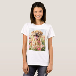 ラブラドール・レトリーバー 水彩デザイン 女性用Tシャツ Tシャツ