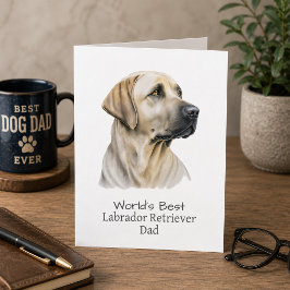 ラブラドール・レトリーバー 犬のパパ 父の日 カード