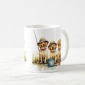 ラブラドール・レトリーバー 犬の釣り コーヒーマグカップ (正面右)
