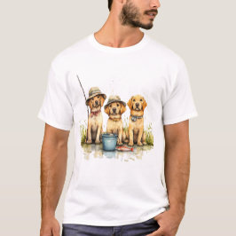 ラブラドール・レトリーバー 犬の釣り Tシャツ
