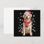 ラブラドール・レトリーバー 犬 サンタクロース 帽子 クリスマス (正面/裏面)