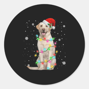 ラブラドール・レトリーバー 犬 ツリー クリスマスセーター Xmas ラウンドシール