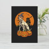 ラブラドール・レトリーバー 犬 ハロウィン 招待状 (スタンド正面)