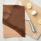 ラブラドール・レトリーバー(絵画チョコレート)のドッグ・アート キッチンタオル (四つ折り)