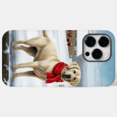 ラブラドール・レトリーバー 雪のクリスマス Case-Mate iPhoneケース (裏面 (横))