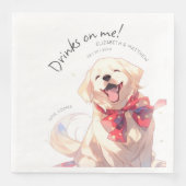 ラブラドール ワンチャン お絵描き 楽しい ペット 飲み物は私に (正面)