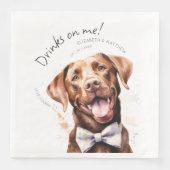 ラブラドール ワンチャン お絵描き 楽しい ペット 飲み物は私に (正面)