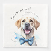 ラブラドール ワンチャン お絵描き 楽しい ペット 飲み物は私に (正面)