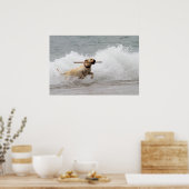 ラブラドール – 黄色 – 取りに行く! ポスター (キッチン)