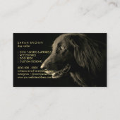 ラブラドール 黒い犬の散歩や世話、グルーミング 名刺 (裏面)