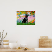 ラブラドール（黒） – ガーデン ポスター (キッチン)