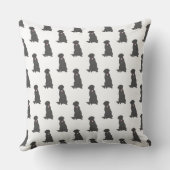 ラブラドール（黒） クッション (裏面)