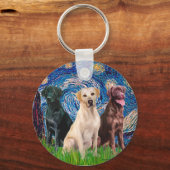 ラブラドール(3) - Starry Night キーホルダー (正面)