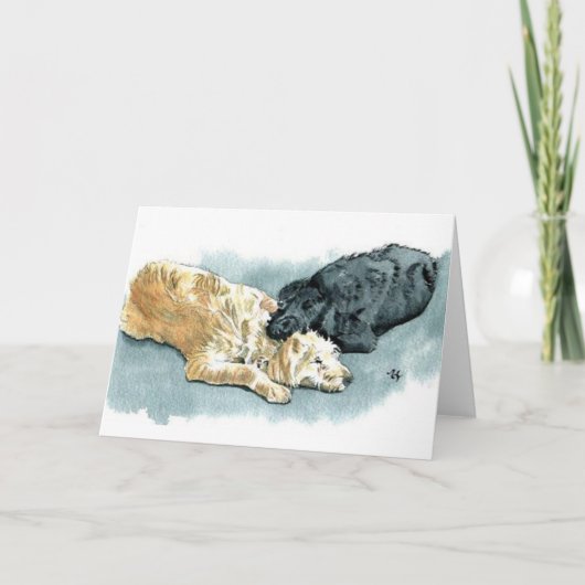 ラブラドールLove Greeting Card カード (正面)