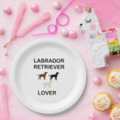 ラブラドールretrieverすべての色のシルエット ペーパープレート (パーティー)