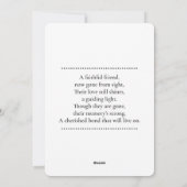 ラブラドールretrieverペットロス悔やみや弔慰カード シーズンカード (裏面)