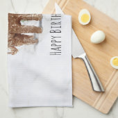 ラブラパーソナライズされたドルドッグキッチンティータオル キッチンタオル (四つ折り)