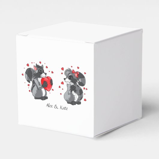 ラブラブなカップルの結婚 ハーシーズ ミニチュア フェイバーボックス (正面サイド)