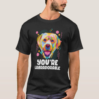 ラブラブなラブラドール・レトリーバー ラブ ジョーク Tシャツ